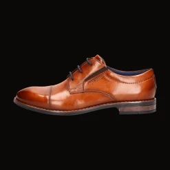 Leder Business Schnürer cognac