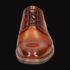Leder Business Schnürer cognac