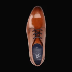 Leder Business Schnürer cognac