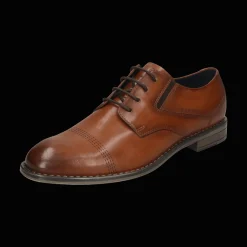 Leder Business Schnürer cognac