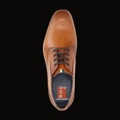 Leder Business Schnürer cognac