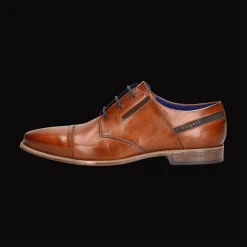 Leder Business Schnürer cognac