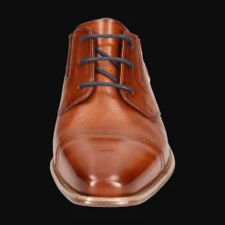 Leder Business Schnürer cognac