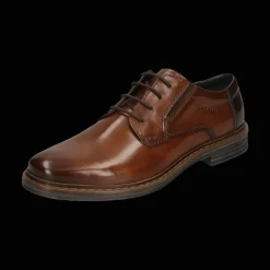 Leder Business Schnürer cognac