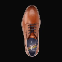 Leder Business Schnürer cognac