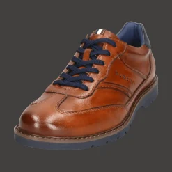 Leder Business Schnürer cognac