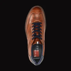 Leder Business Schnürer cognac