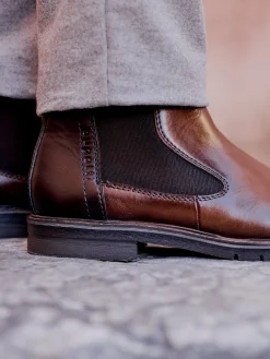 Leder Chelsea cognac