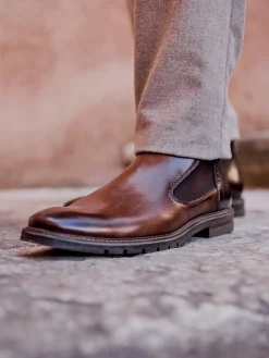 Leder Chelsea cognac