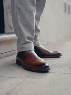 Leder Chelsea cognac