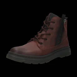 Leder Schnürstiefel bordo