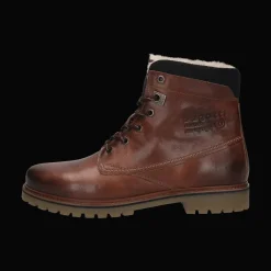 Leder Schnürstiefel braun