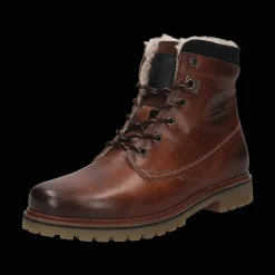 Leder Schnürstiefel braun