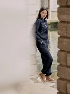 Leder Schnürstiefel braun