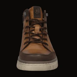 Leder Schnürstiefel cognac
