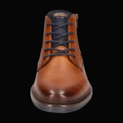 Leder Schnürstiefel cognac