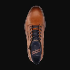 Leder Schnürstiefel cognac