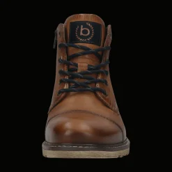 Leder Schnürstiefel cognac