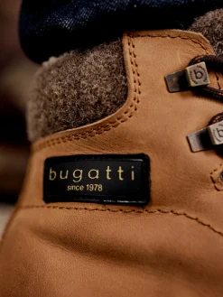 Leder Schnürstiefel cognac