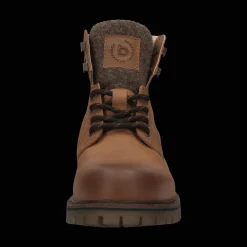 Leder Schnürstiefel cognac