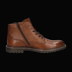 Leder Schnürstiefel cognac