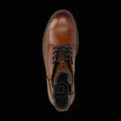 Leder Schnürstiefel cognac