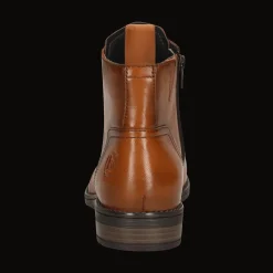 Leder Schnürstiefel cognac