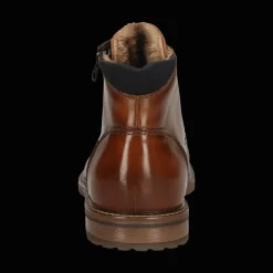 Leder Schnürstiefel cognac