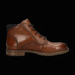 Leder Schnürstiefel cognac