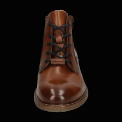 Leder Schnürstiefel cognac