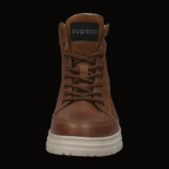 Leder Schnürstiefel cognac