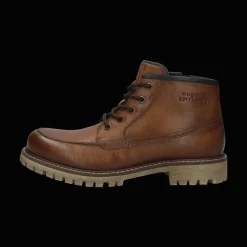 Leder Schnürstiefel cognac