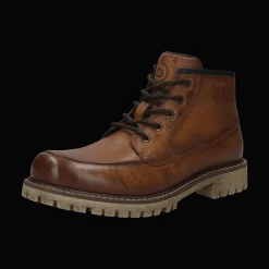 Leder Schnürstiefel cognac