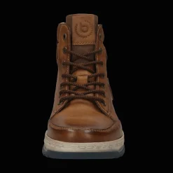 Leder Schnürstiefel cognac