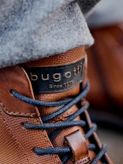 Leder Schnürstiefel cognac