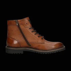 Leder Schnürstiefel cognac