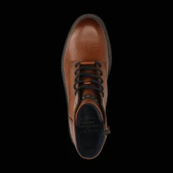 Leder Schnürstiefel cognac