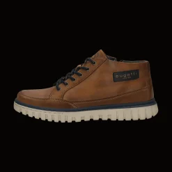 Leder Schnürstiefel cognac