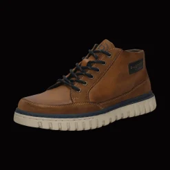 Leder Schnürstiefel cognac