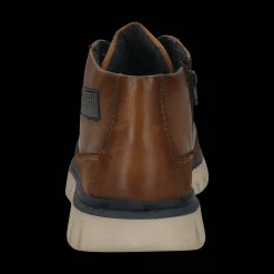 Leder Schnürstiefel cognac