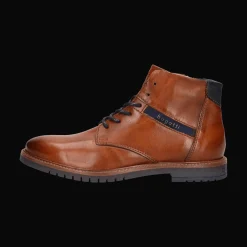 Leder Schnürstiefel cognac