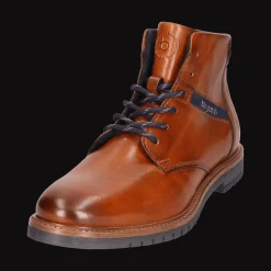 Leder Schnürstiefel cognac