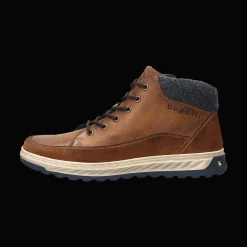 Leder Schnürstiefel cognac