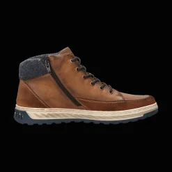 Leder Schnürstiefel cognac