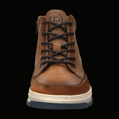 Leder Schnürstiefel cognac