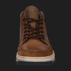 Leder Schnürstiefel cognac