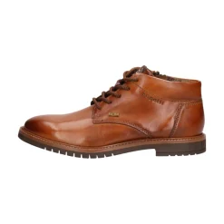 Leder Schnürstiefel cognac