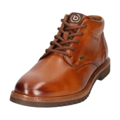 Leder Schnürstiefel cognac