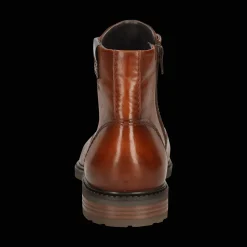 Leder Schnürstiefel cognac