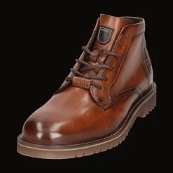 Leder Schnürstiefel cognac